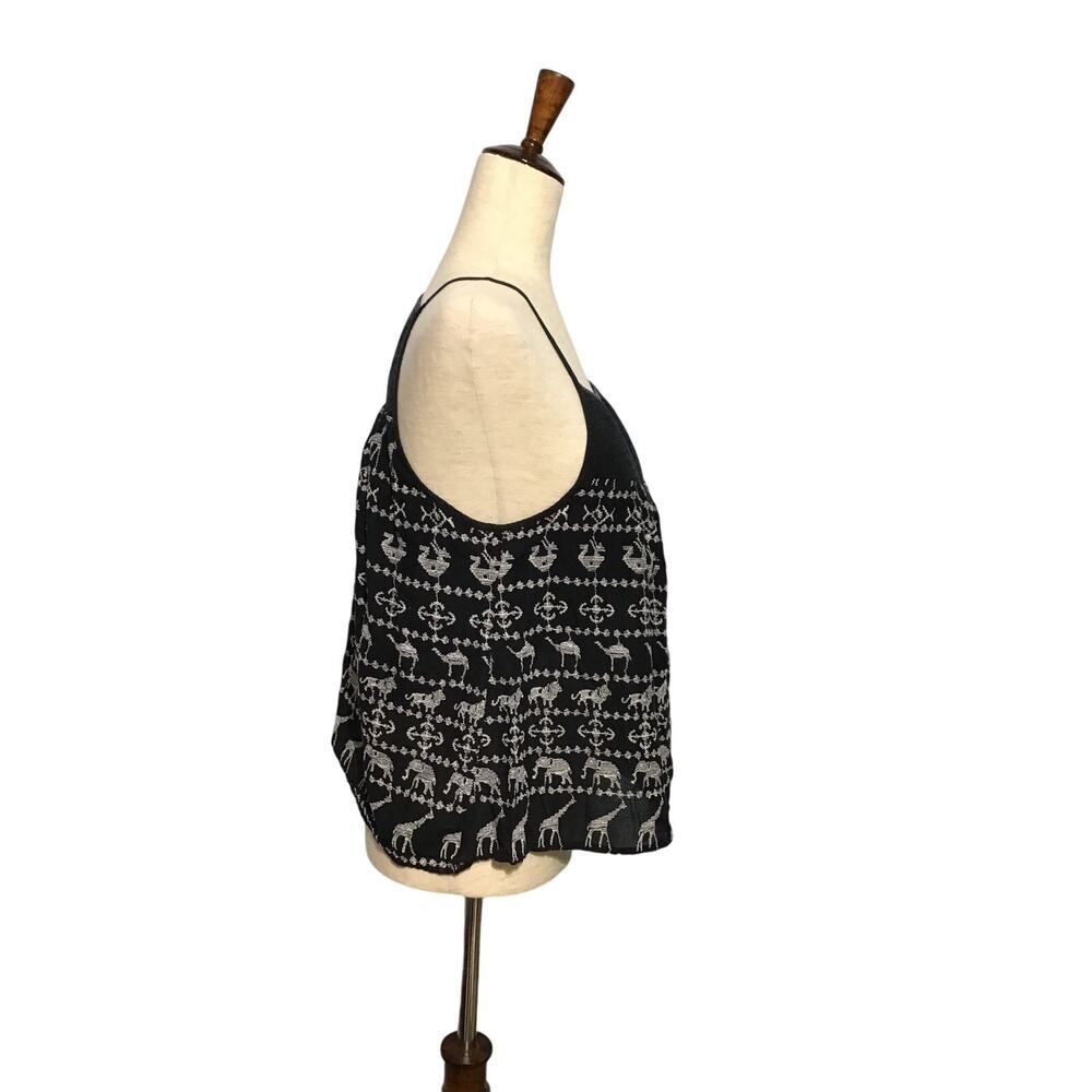 HD in Paris Black Embroidered Savane Tank Top - Picture 3 of 7